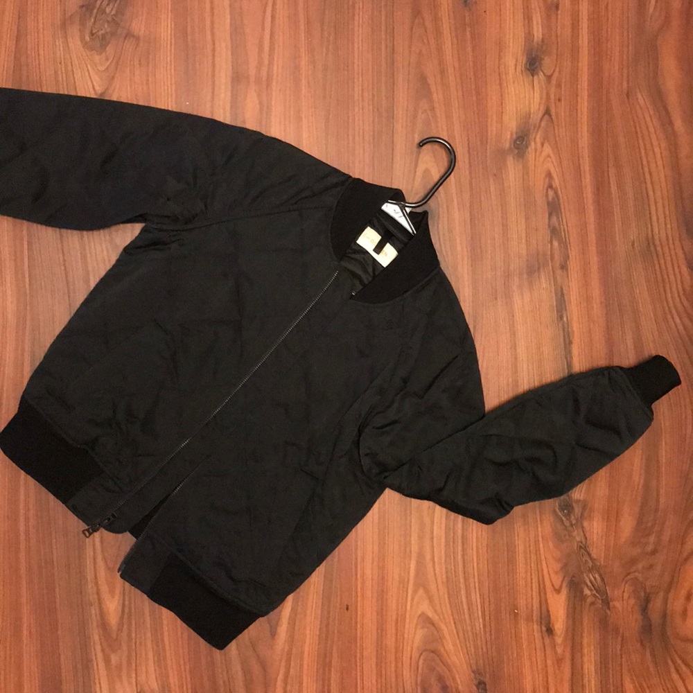 Black bomber jacket